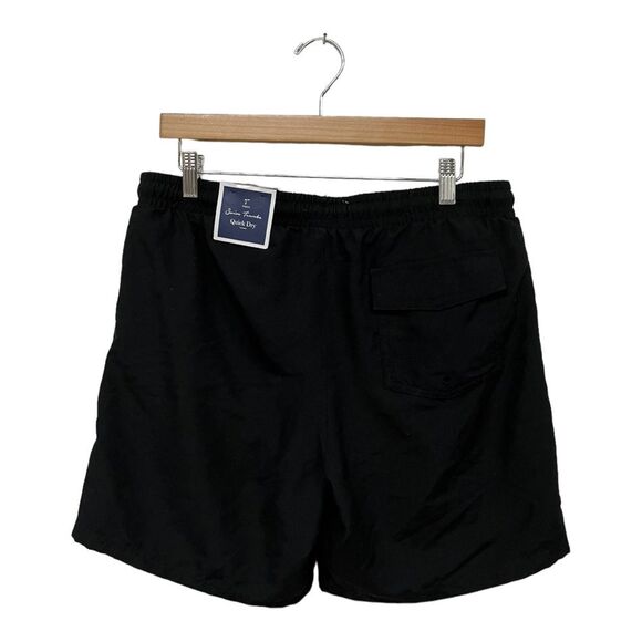 NWT CLUB ROOM | Men's Deep Black Quick-Dry Performance Solid 5" Swim Trunks M - Picture 2 of 6